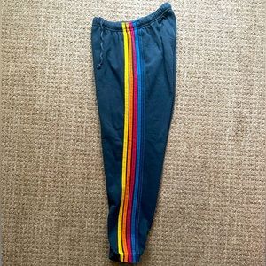 5 STRIPE SWEATPANTS - CHARCOAL | Size Medium